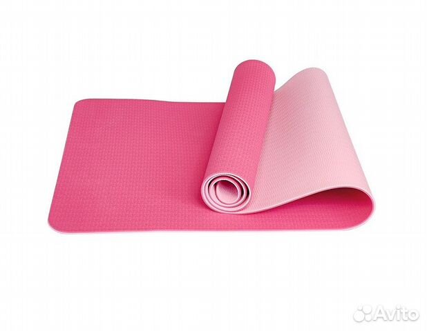 Коврик для йоги тпе 183х61х0,6 см роз-светло-роз