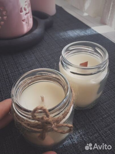 Ароматические свечи из кокосового и соевого воска