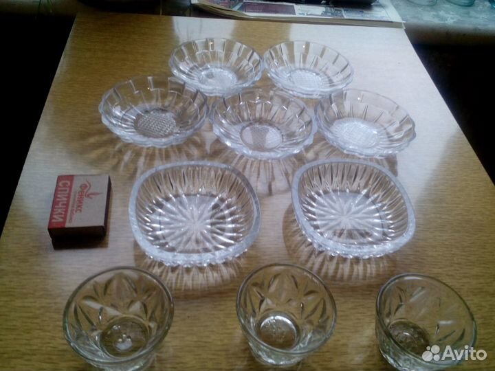Креманки вазочки винтаж стекло хрусталь СССР