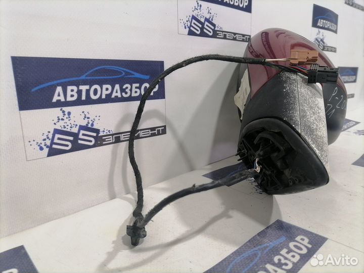 Зеркало Peugeot 207 красное