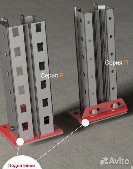 Паллетные фронтальные стеллажи, 50х160 для склада
