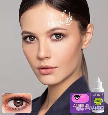 Карие линзы -4,5 adria Elegant Brown с раствором