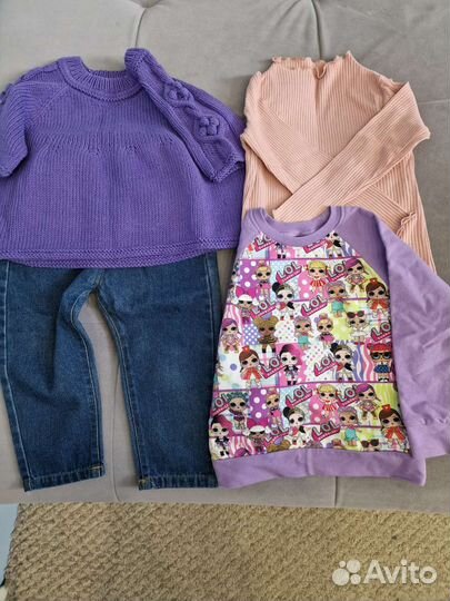 Вещи пакетом для девочки 104-110р, 20 шт