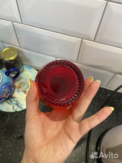 Ваза красное стекло СССР
