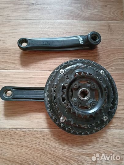 Шатуны, звёзды, передний переключатель, манетки