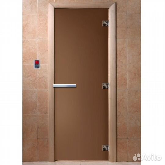 Дверь для бани doorwood Матовая Бронза (700*1900 м