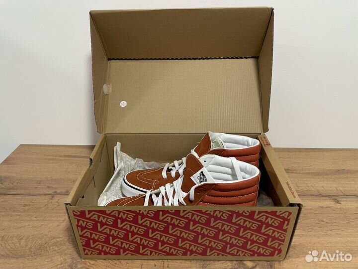 Кеды vans sk8 hi оранжевые