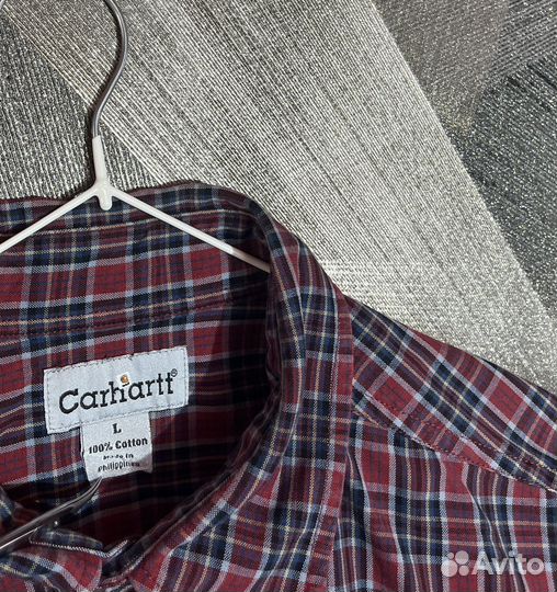 Carhartt рубашка relaxed fit plaid l-xl usa