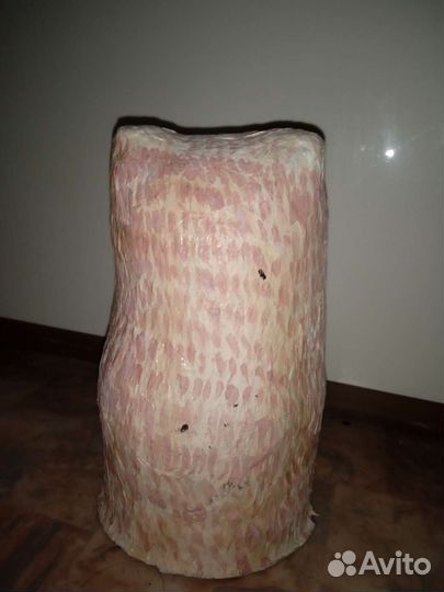 Игрушка котик выполнена в технике папье-маше