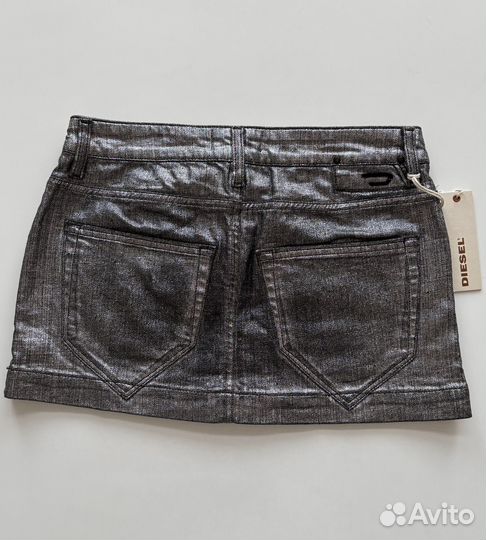 Джинсовая мини юбка diesel новая с бирками y2k