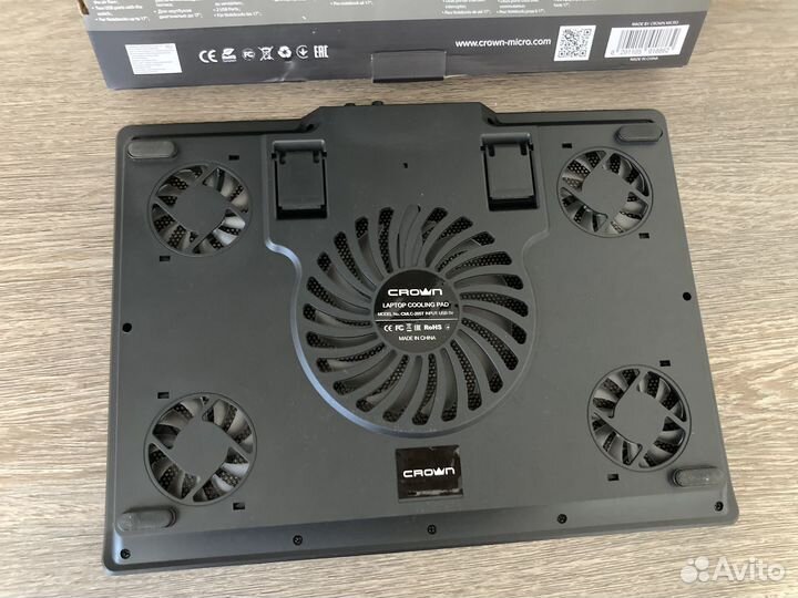 Охлаждающая подставка для ноутбука crown новая