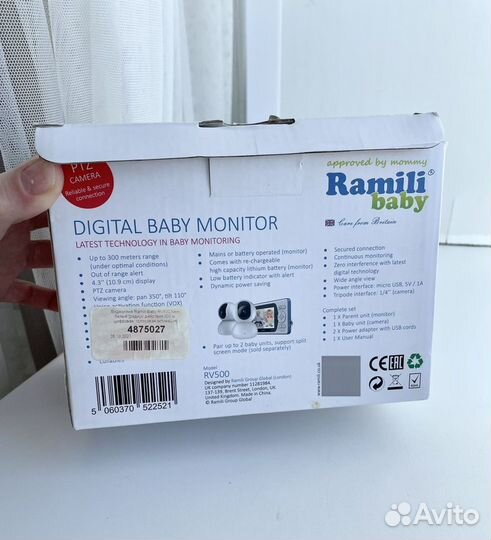 Видеоняня ramili baby rv500