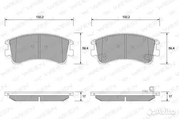 Колодки тормозные дисковые передние