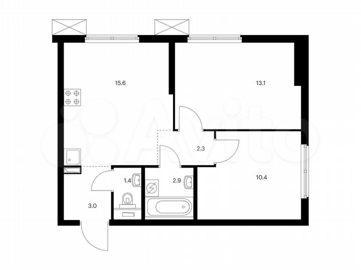 2-к. квартира, 48,7 м², 25/33 эт.