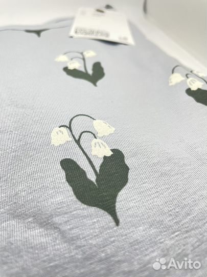 Платье голубое с ландышами новое H&M 98-104