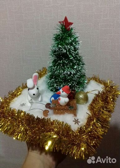 Поделка новогодняя, зимняя