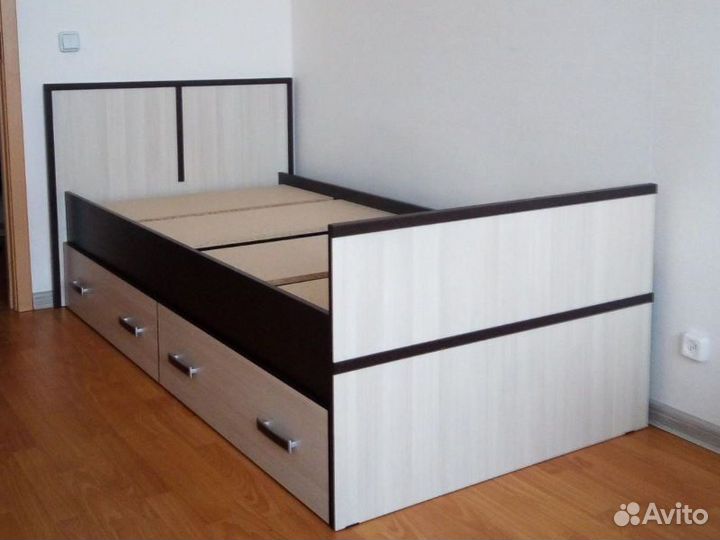Кровать 90см венге Сакура с ящиками