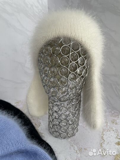 Ушанка на зиму из ангоры