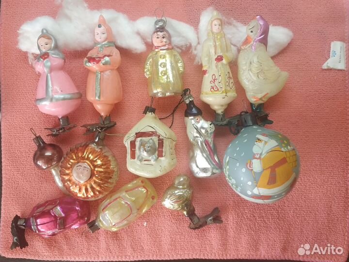 Елочные игрушки времён СССР разные