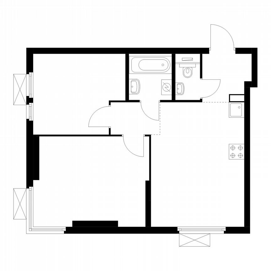 2-к. квартира, 52,9 м², 17/22 эт.
