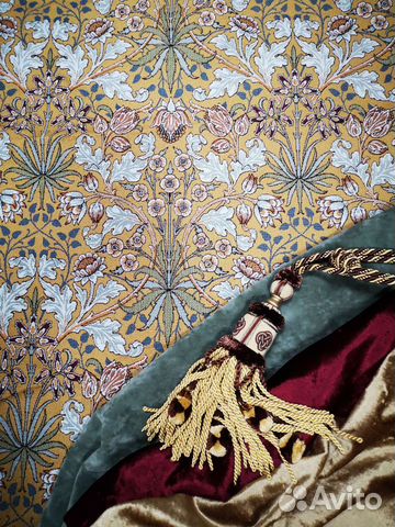 Ткань гобелен в стиле У. Морриса 