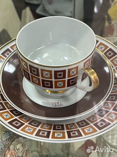 Лфз.ГДР. Лалик/Lalique. Чайные пары.Стекло