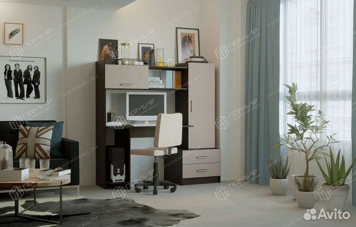 Стол письменный с надстройкой