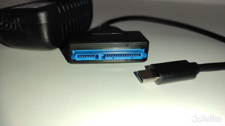Кабель SATA - USB C с блоком питания 12v 2a