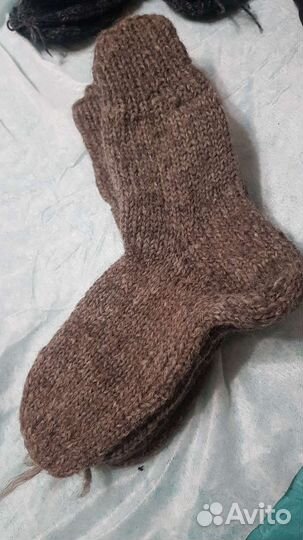 Носки ручной вязки шерстяные