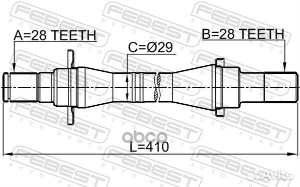 Полуось правая KIA opirus 2003-2006 2212-opirh