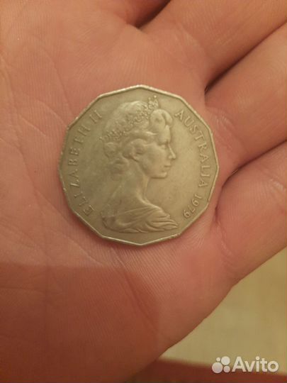 Монета 50 центов Австралия 1979год