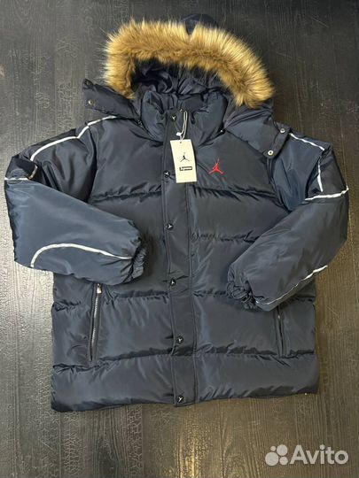 Пуховик Jordan & Supreme Синий