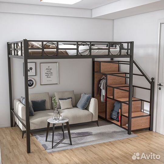 Лофт. Детская кровать чердак двухъярусная