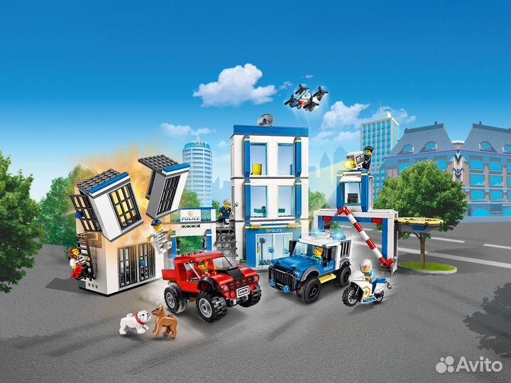 Конструктор аналог лего Сити Полицейский участок