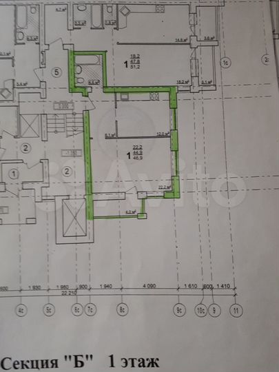 1-к. квартира, 47,5 м², 1/5 эт.