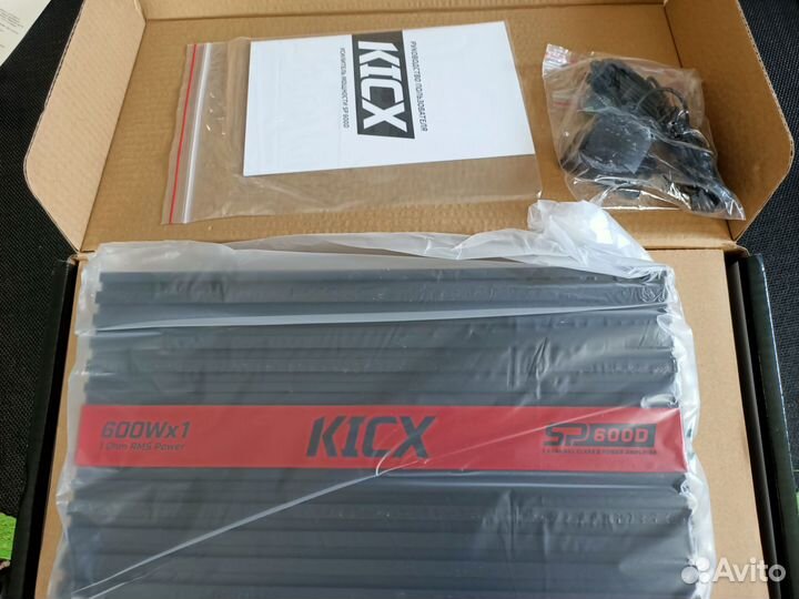 Усилитель моноблок Kicx для сабвуфера новый
