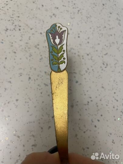 Лопатка для торта мельхиор эмаль СССР