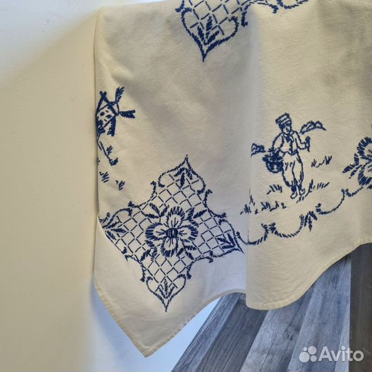 Скатерть винтаж вышивка редкость