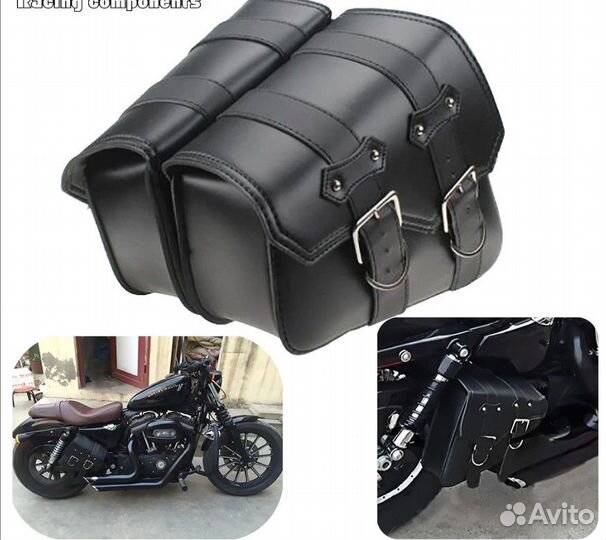 Кофры Боковые на мото сумки эко кожа мотокофры