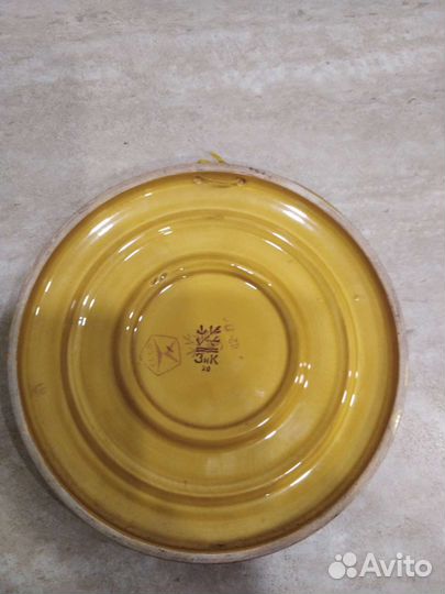 Настенная тарелка панно Мишка-штангист, 1980г