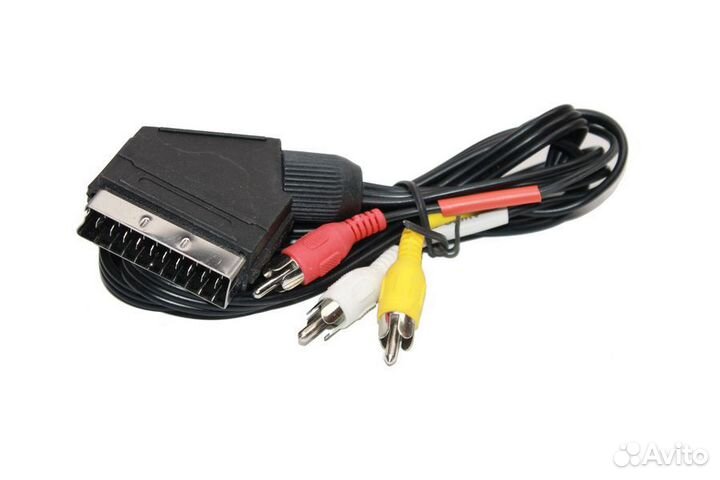 Кабель Scart скарт - 3 RCA тюльпан
