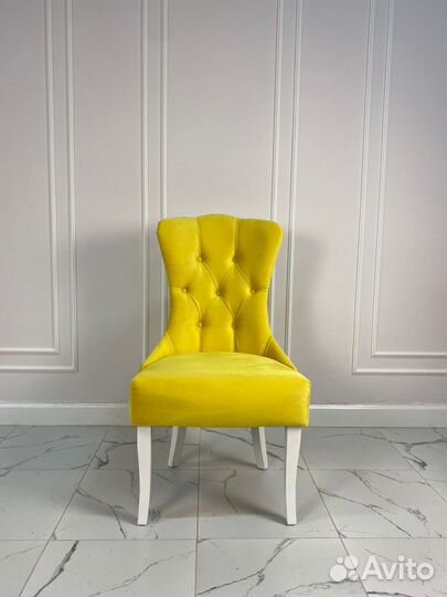 Стул в каретной стяжке Венеция, желтый