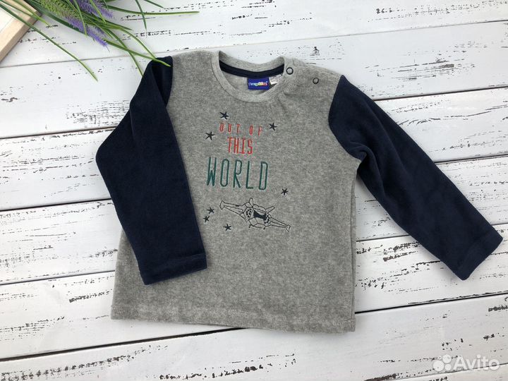 Кофта велюровая для мальчика 80 86 Lupilu