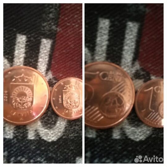 Монеты евроценты из Латвии