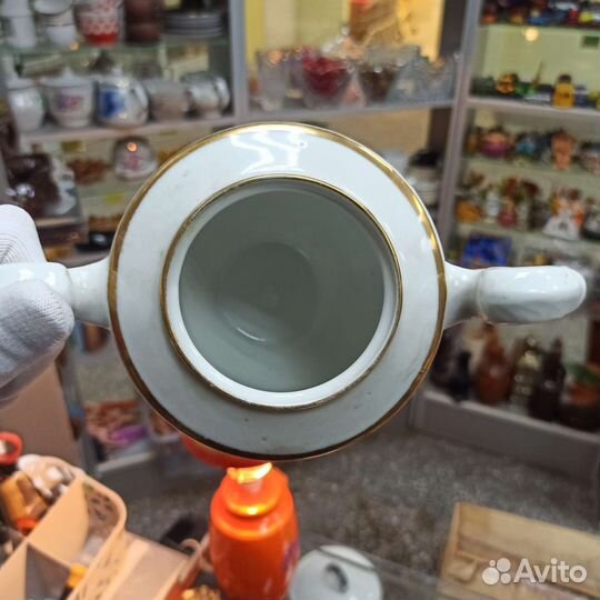 Фарфоровая Сахарница Старый Китай Фарфор Ретро