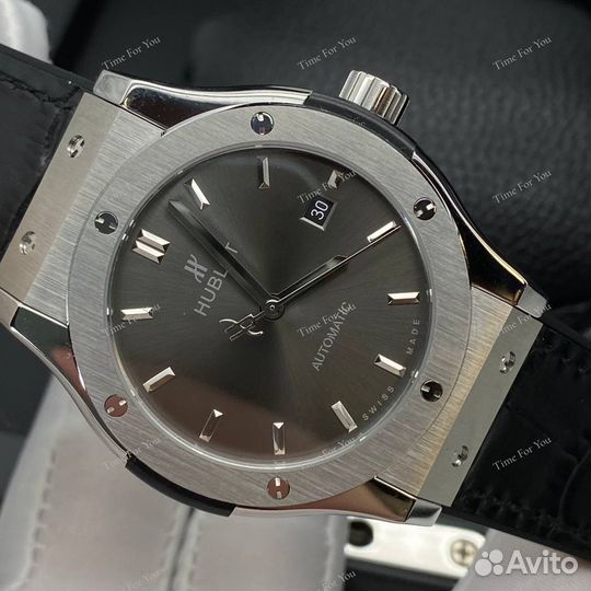 Часы Hublot classic fusion серые 42mm