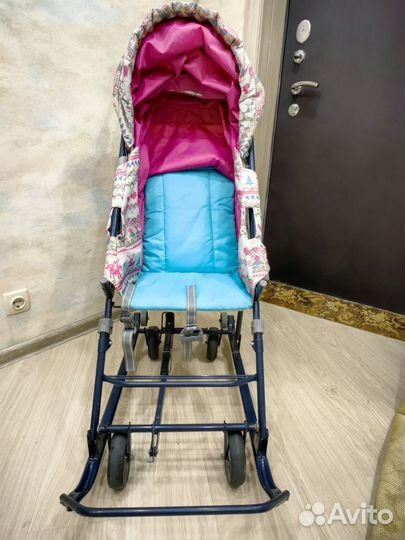 Санки коляска nika умка-фантазер 3-1к