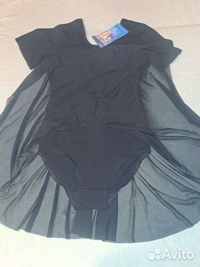 Гимнастический купальник с юбкой