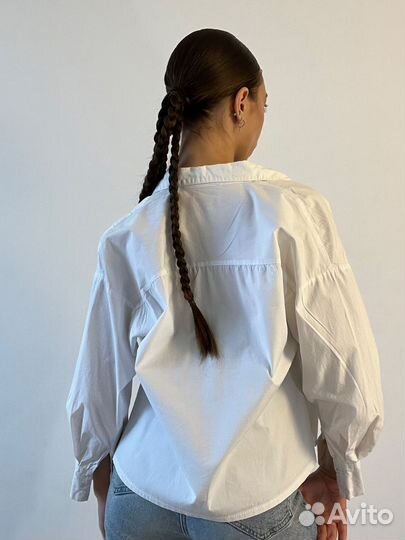 Рубашка белая оверсайз