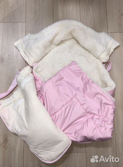 Конверт теплый на выписку для девочки